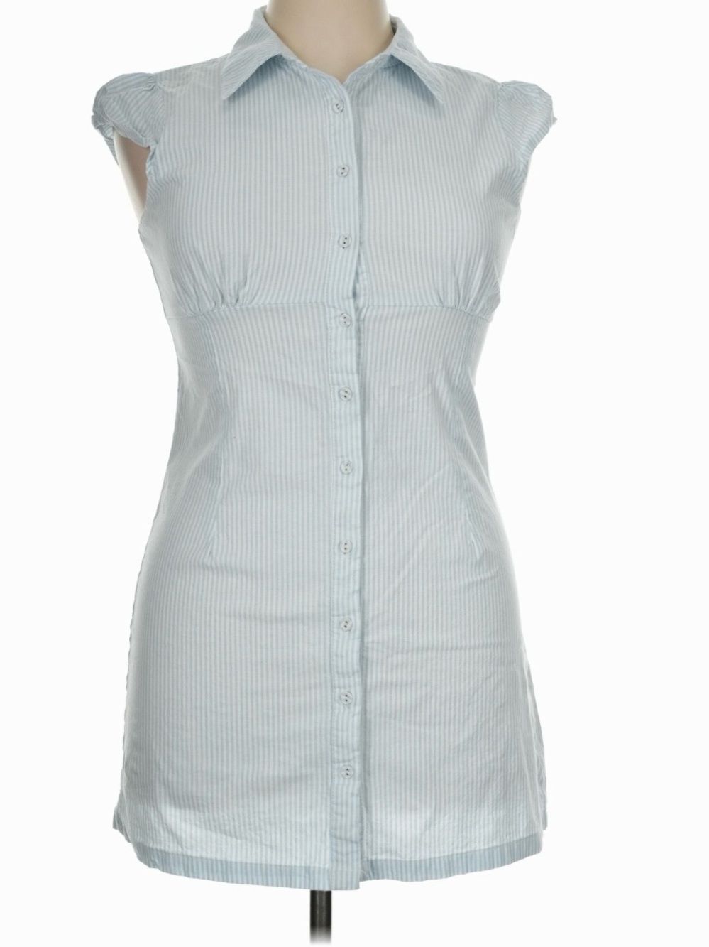 THIRTY THIRTY LA | Light Blue Stripe Button-Front dress